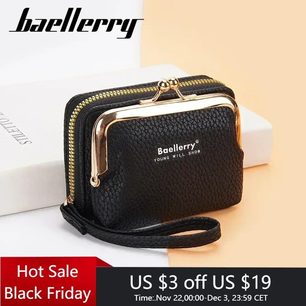 

2024 New Women's PU Leather Mini Women's Wallet Wrist Strap Short Zero Wallet Coin Clip Bag Multi Card Card Bag Money Clip