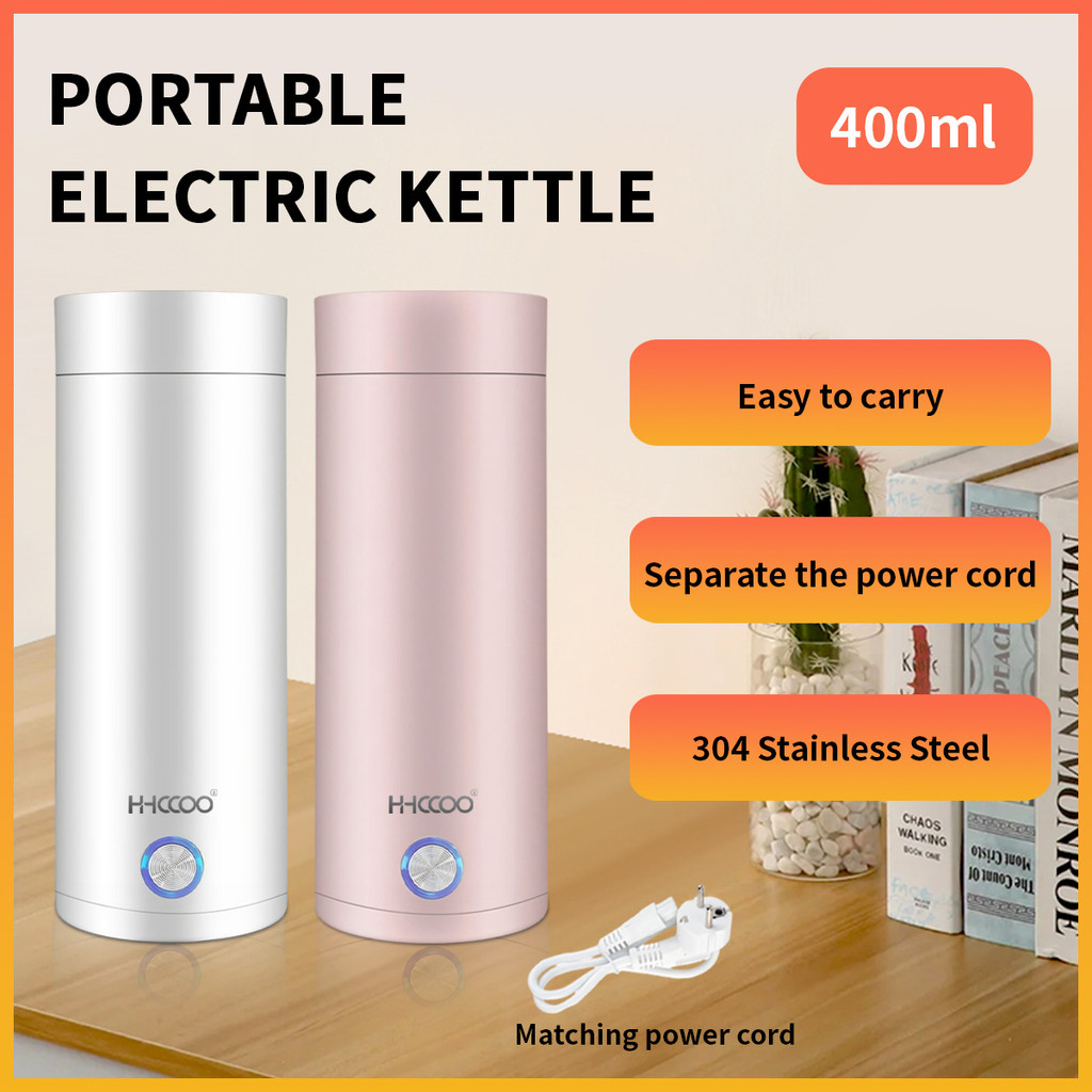 Termos Listrik Portabel Stainless Steel - Pemanas Air Cepat AntiBocor, Travel Mug Mini USB Charging