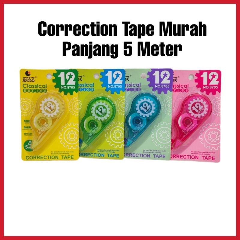 

[TERMURAH] TIPE X KERTAS PITA PANJANG 5 METER PENGHAPUS KOREKSI TERMURAH