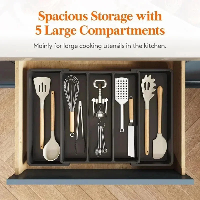 Expandable Cooking Tray Silverware Organizer Cutlery Organizer Kitchen Drawer Cutlery Tray Spoon Org