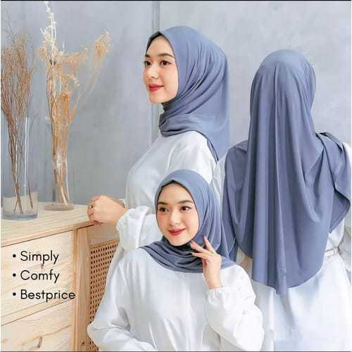 Hijab segitiga instan jersey / jilbab segi empat instan jersey / hijab segitiga instan jersey premiu