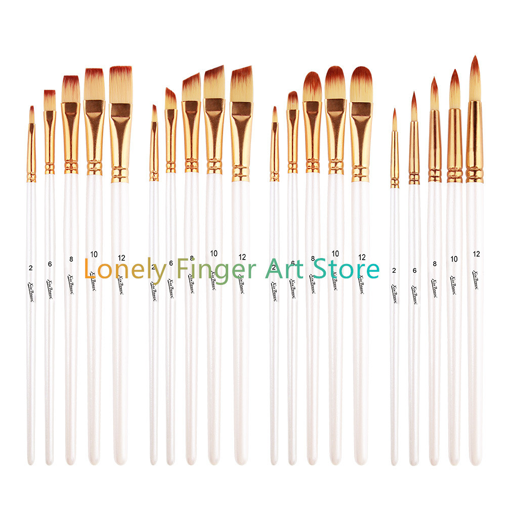 

5pcs New Artist Paint Brushes Set Premium Nylon Hair Wooden Handle for Watercolor Acrylic Oil Gouache Painting Art Supplies