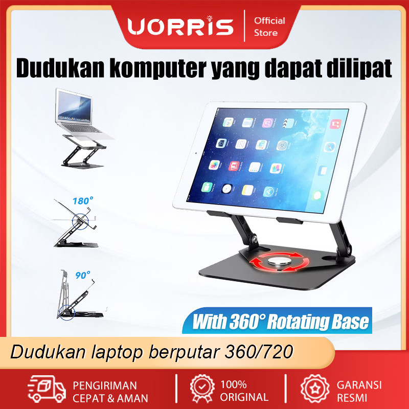 UORRIS Dudukan Laptop Stand Holder Laptop Aluminium Alloy