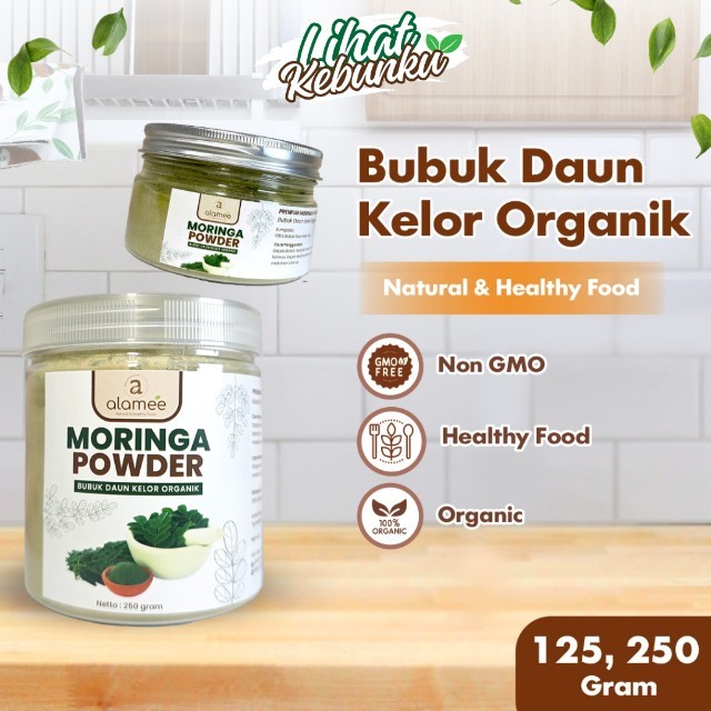 

ALAMEE Bubuk Daun Kelor Moringa Powder Serbuk Organik Tanpa Gula Minuman LIHAT KEBUNKU