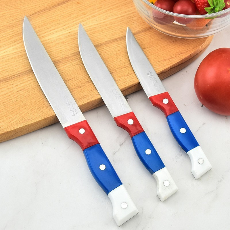 ANEKA STAINLESS - Satu Set Pisau Buah Stainless Steel Pisau Pemotong Buah Portabel Pengupas Pisau Ku