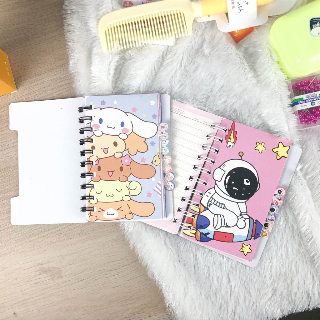 

Buku Catatan Kecil Ring / Diary Mini A7 Spiral Karakter Small Note Book / Notebook Kecil Sanrio Vintage