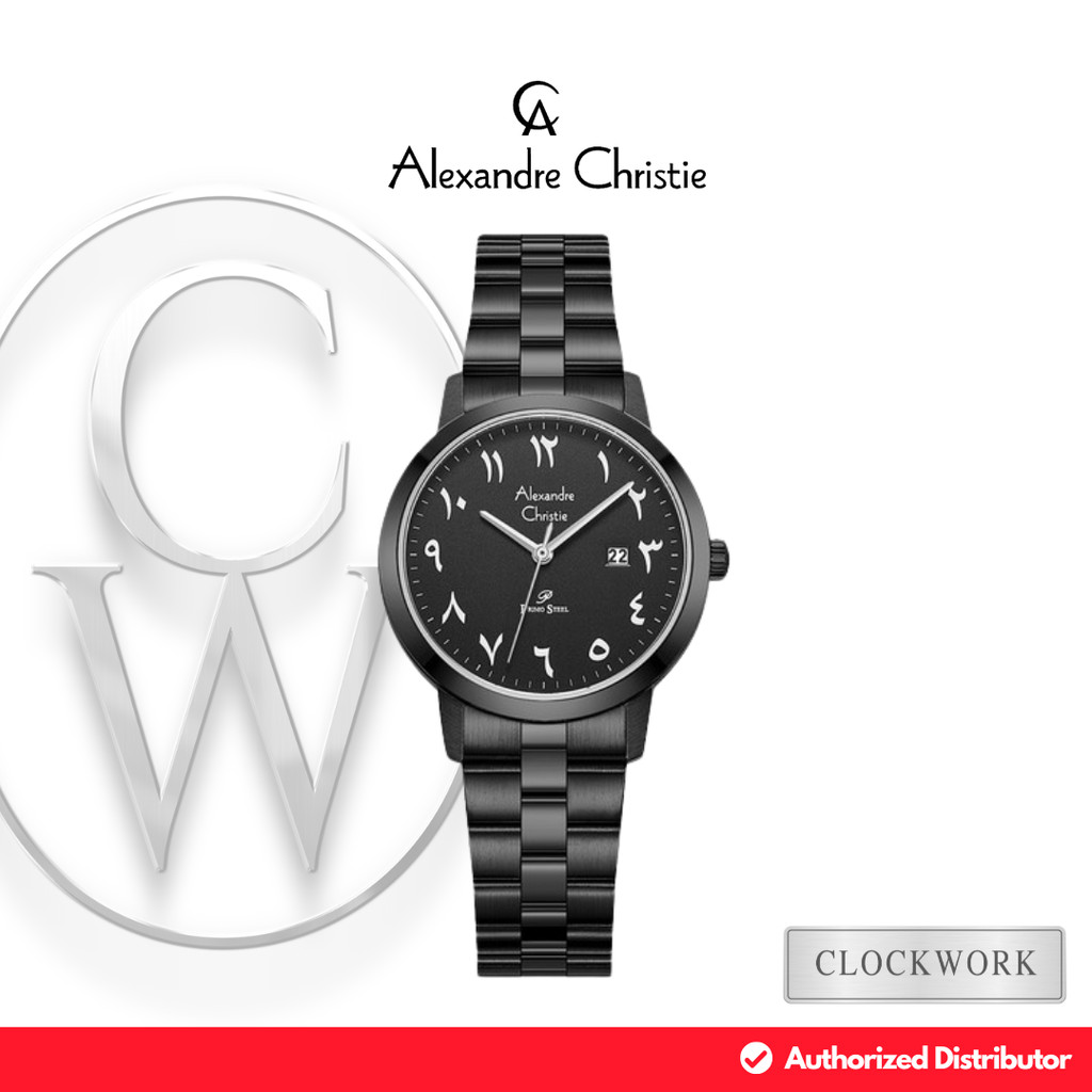 Jam Tangan Wanita Alexandre Christie Primo Steel AC 1007 LDBIPBASL Rantai Couple Minimalis Simple Hi