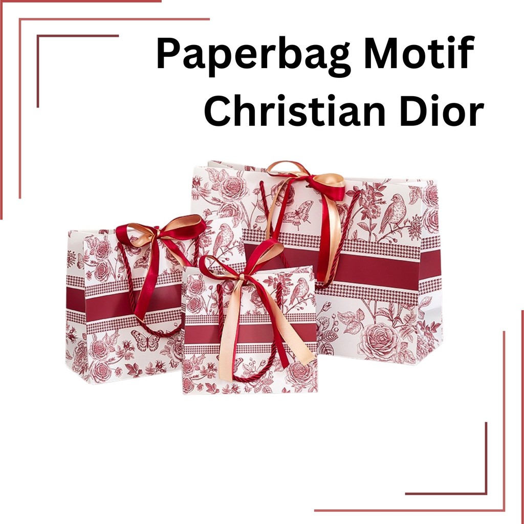 

Paper Bag Premium Diioorr Maroon Gift Bag Sovenir Tas Hadiah