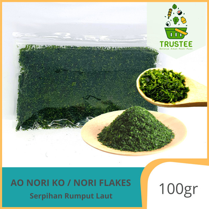 

Aonori Ko / Ao Nori Seaweed Flakes / Nori Bubuk / Serbuk Rumput Laut 100gr