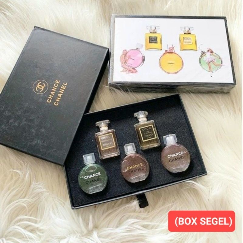 Parfum CHANEL GIFT SET 5pcs (BOX SEGEL)ORIGINAL SUPER