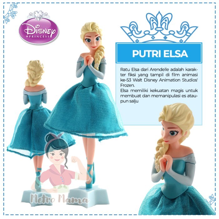 

[N E W] Pulpen Miniatur 3D Putri Disney Fairy Tale Princess Figure Original - Elsa