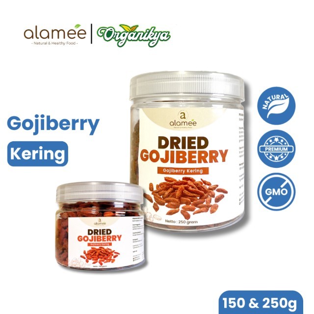 

ALAMEE Gojiberry Kering Cemilan Buah Sehat Rendah Kalori Dried Gojiberry Buah Kici Kering 250gr organikya