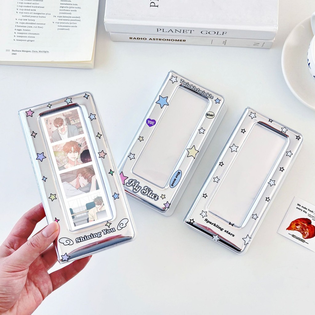 [GAMGAM] 20P Twinkle Silver Series Photostrip Kolbuk Photostrip binder Photocard Album Lucu Tempat p