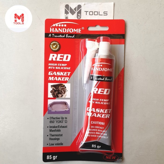 

Lem Silikon Red HANDSOME 85 Gram - HANDSOME Lem Packing Merah Besar - High Temperature Red Gasket Silicone HANDSOME