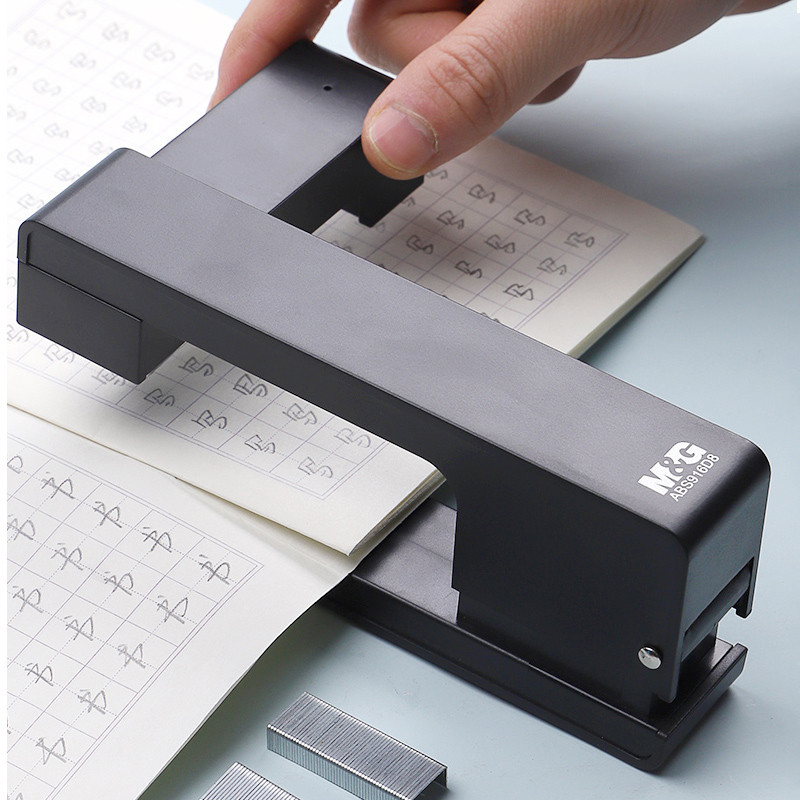 

360 Rotatable Stapler Use 24/6 Staples Standard Newspaper Long Stapler Stapling School Effortless Office Bookbinding Supplies