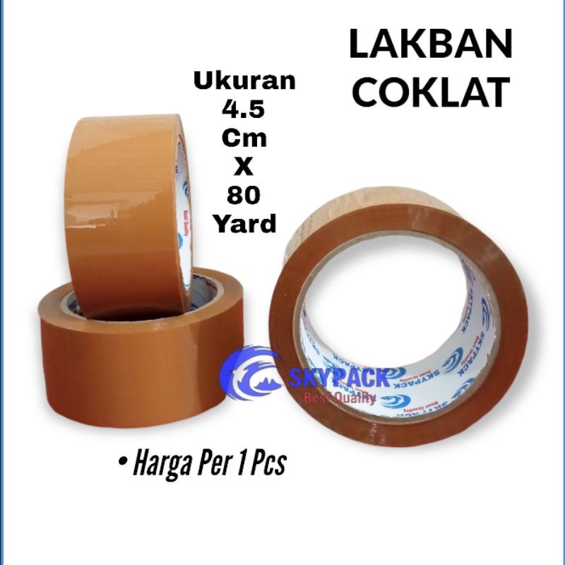 

DRIO isolasi lakban Coklat SKYPACK UKURAN 4.5 Cm x 80 Yard