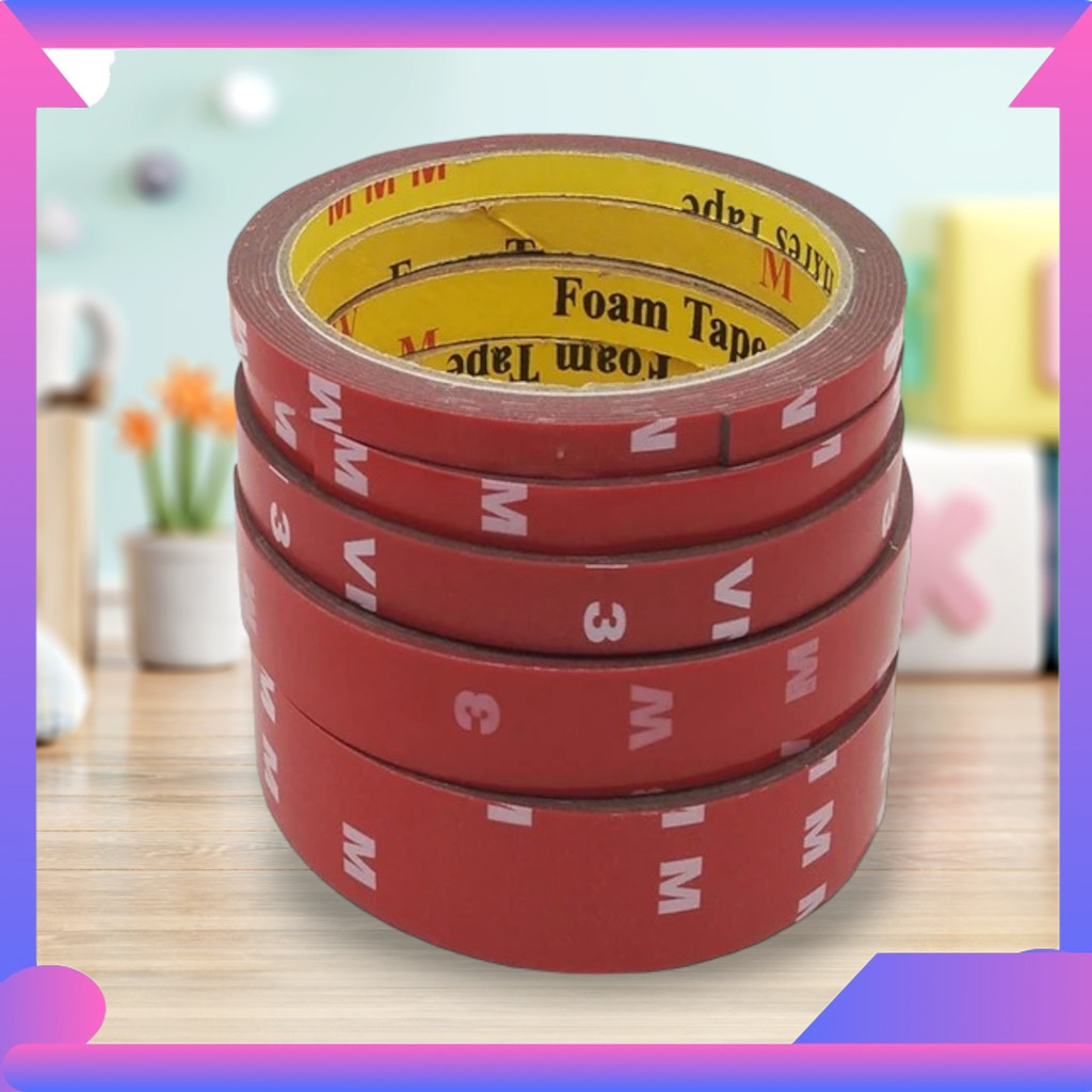 

Double Tape 3M Merah Dobel Tip Lem 2 Sisi Panjang 3 M VN3