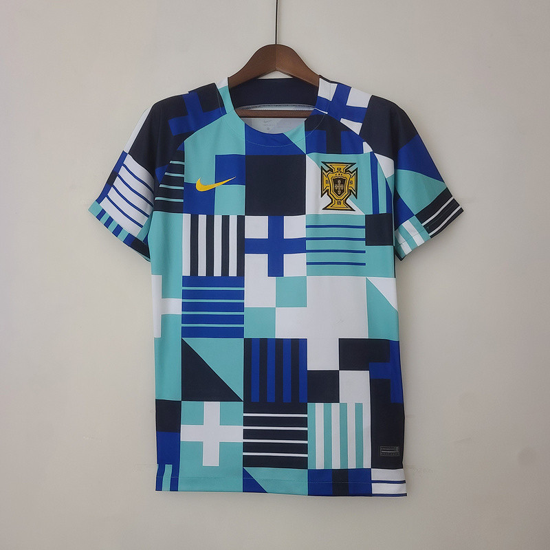 Jersey 2022 Portugal Training Jersey A02 T shirt pria