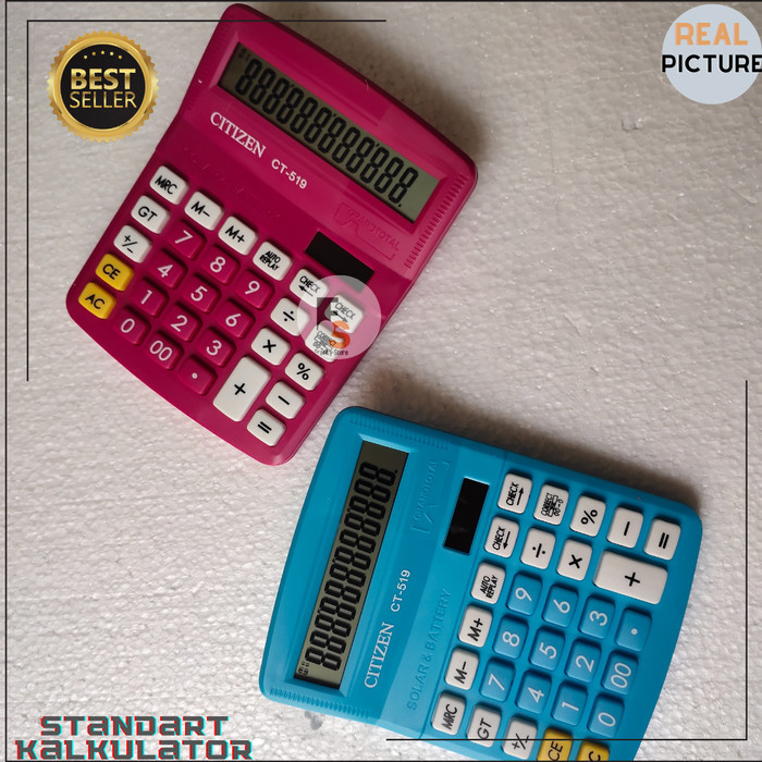 

Kalkukator Calculator Dagang Meja 12 Digit Warna Pink Biru Chek Ct519 - Pink