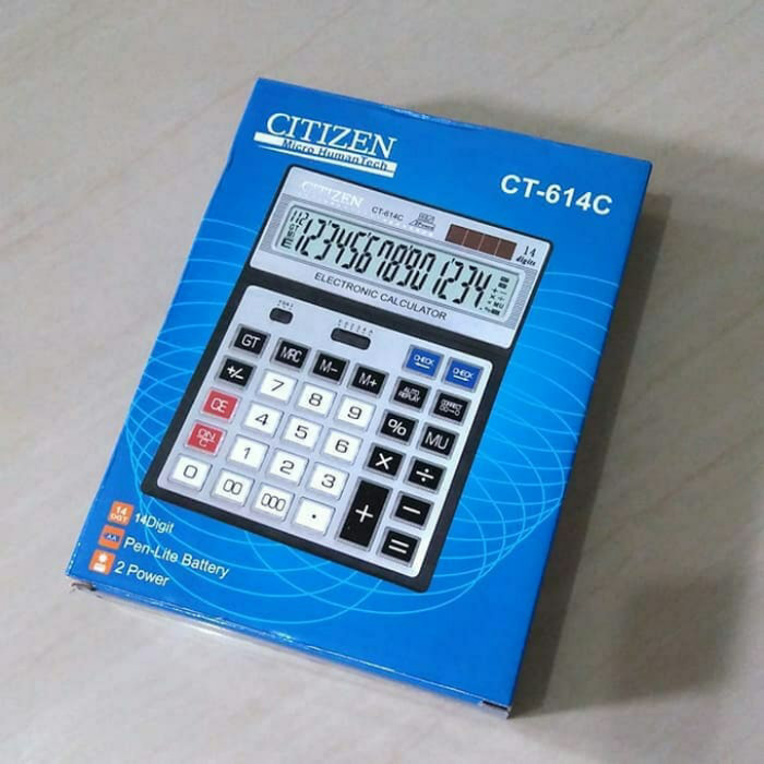 

kalkulator citizen ct 614-c tombol besar 14 digit