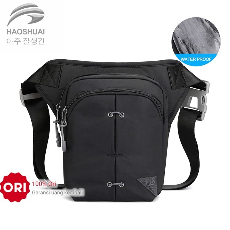 HAOSHUAI 2851 Tas Selempang Pria Waistbag Pria Waterproof