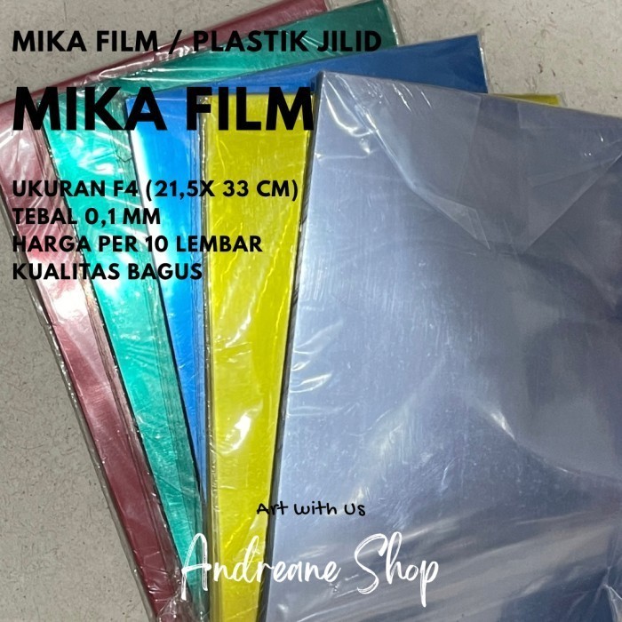 

Plastik Mika F4 - Mika Film Jilid / Sampul Depan Buku (10 Lembar) – Tebal 0,1 mm