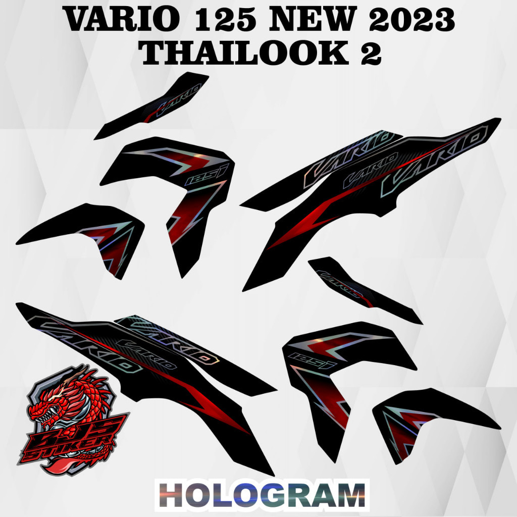 Stiker striping VARIO 125 NEW 2023 - striping sticker stiker polet lis HOLOGRAM / MIRROR CHROME VARI