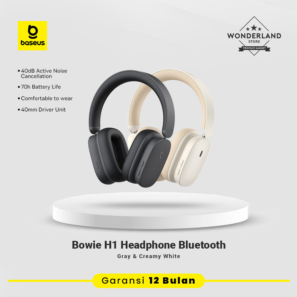 Baseus Bowie H1 Headphone ANC ENC Bluetooth 70H Battery Life BT 5.2 - Wonderland Store Malang