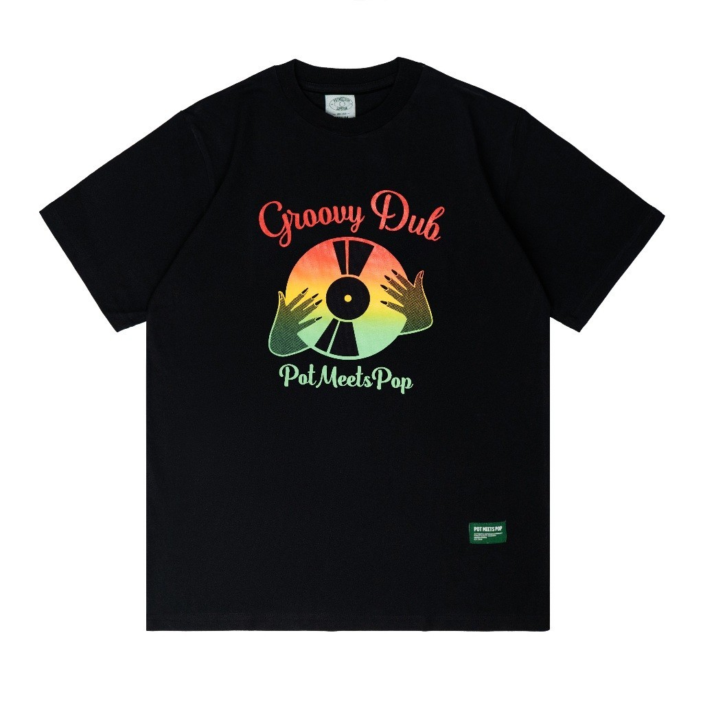 【COD】 POT MEETS POP - GROOVY DUB TEE BLACK FW`23 Kaos T tshirt