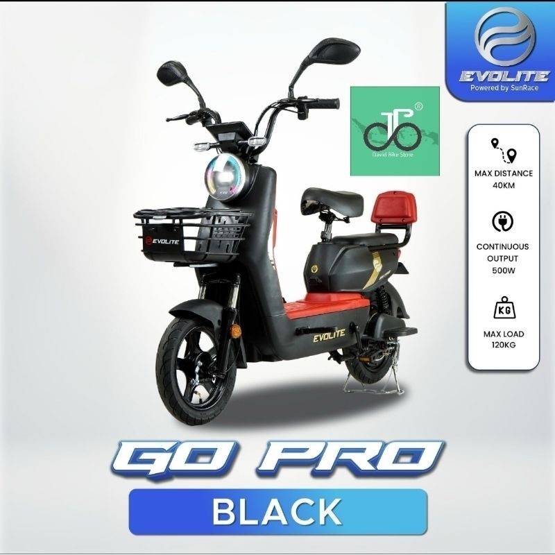 Sepeda listrik EVOLITE GO PRO Terbaru (GOPRO) By Sunrace