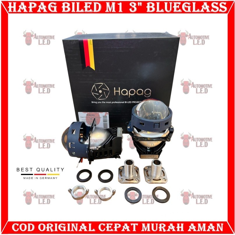 ORIGINAL BILED HAPAG M1 3 INCHI BLUELENS LAMPU UTAMA MOTOR UNIVERSAL | BILED AES LAMPU UTAMA | LAMPU