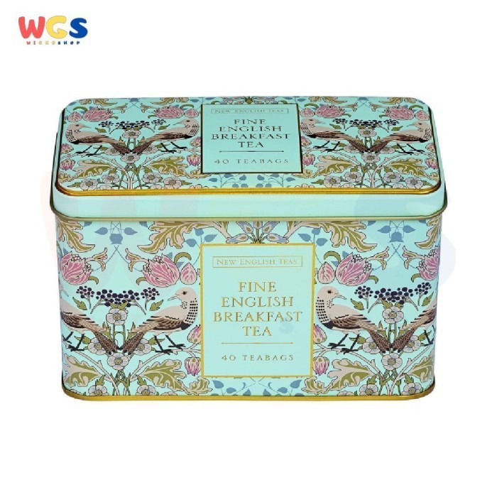 

New English Teas The Song Thrush Tea Tin in Mint Green 40 Tea Bag x 2g