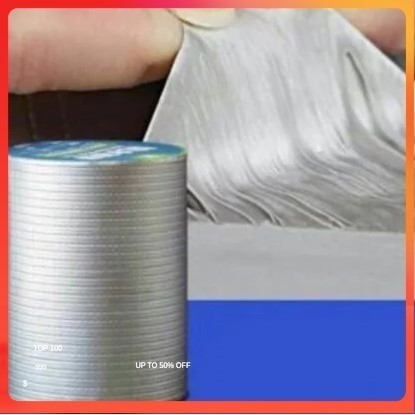 

Lakban Aluminium Foil Butyl Tape Waterproof Sealing 5M 10 cm - Silver