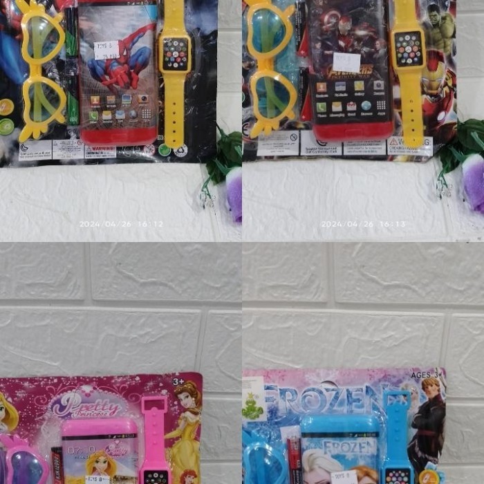 Mainan anak cowok cewek dompet jam kacamata spiderman frozen barbie avenger hadiah ulang tahun Hut d