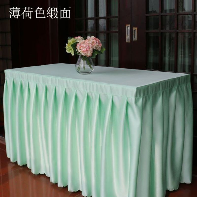 COD- Cover meja uk 198  x 81 cm tinggi 81 / 80 / 75 cm bahan kain filamin BISA REQUEST UKURAN / cove