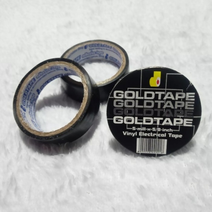 

GOLDTAPE Isolasi Kabel Listrik Kecil Vinyl Electrical Tape Lakban Warna Hitam