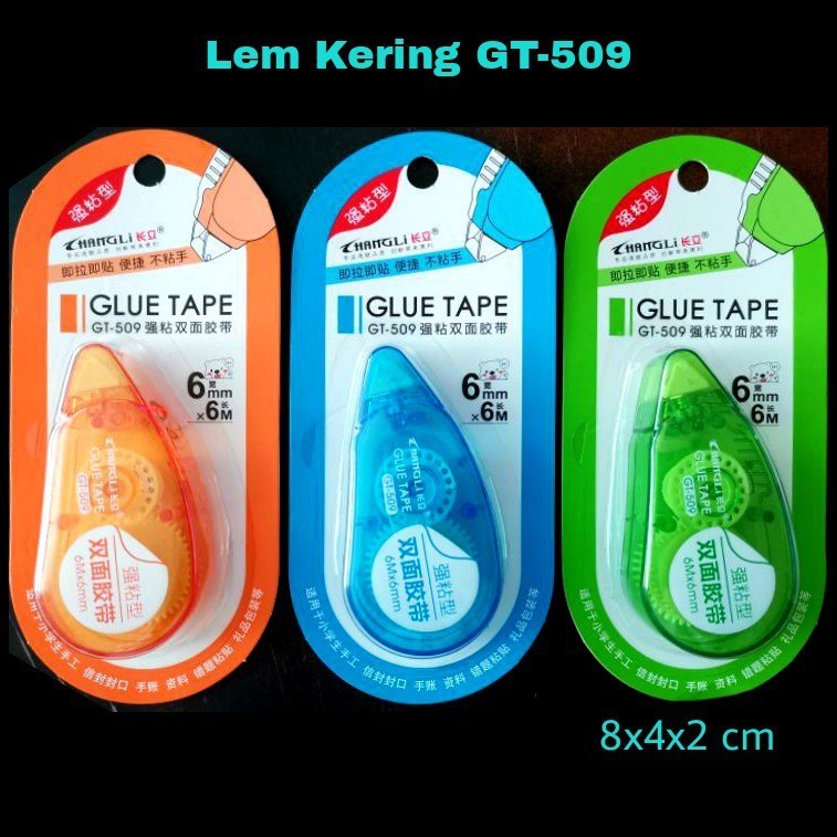 

GG Lem Kering GT-509(minimal 4)/ Lem Kering Roll / Lem Kertas/Glue Tape