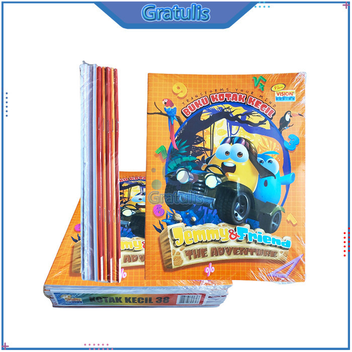 BUKU KOTAK KECIL VISION 38 LEMBAR [1 PACK/10 BUKU] / WRITE BOOK STRIMIN BUKU KOTAK-KOTAK MINI MATHEM