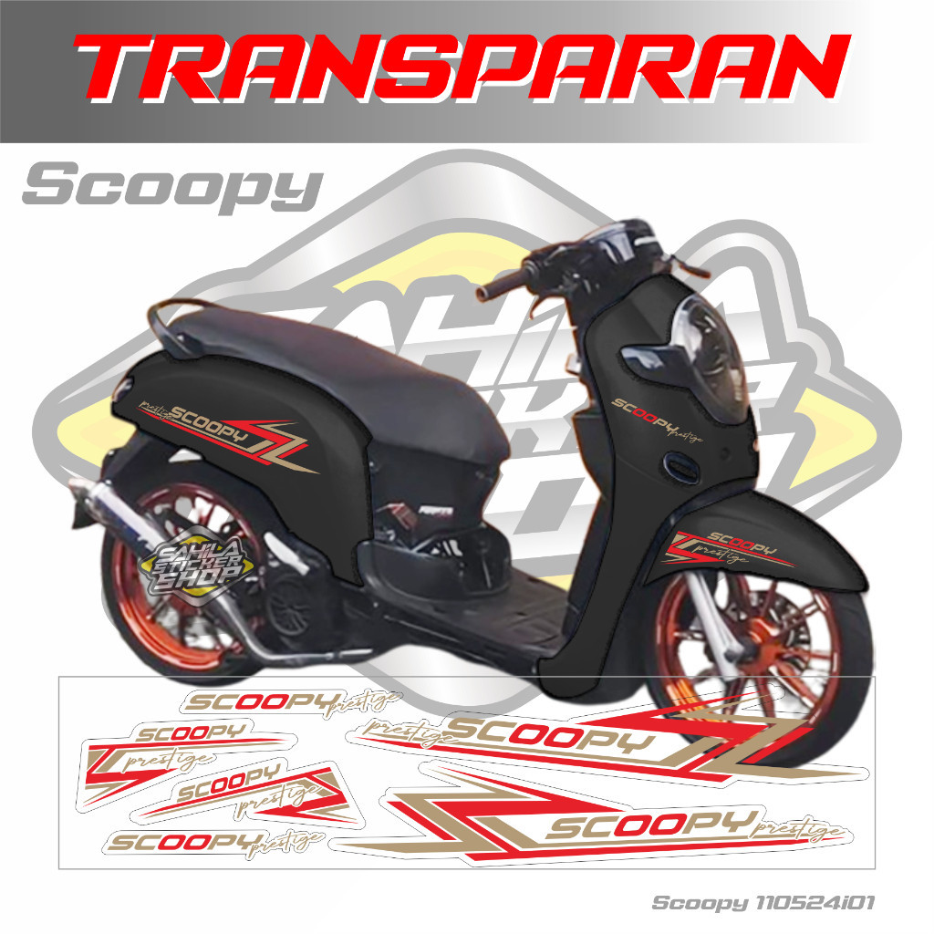 STRIPING SCOOPY PRESTIGE TRANSPARAN BENING 2021 2201 - VARIASI STIKER SCOOPY PRESTIGE TRANSPARAN BOD