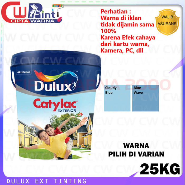 Dulux Catylac Tinting Cat Tembok Dinding Exterior Biru Blue Ungu 25 Kg