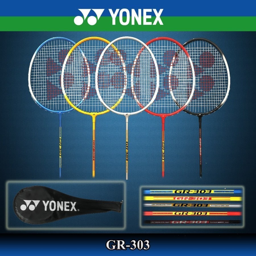 

[PROMO MURAH] RAKET BADMINTON YONEX GR 303 (TERMASUK TAS) ORIGINAL HOLOGRAM SUNRISE
