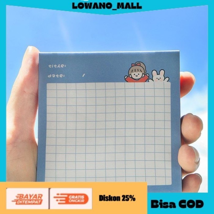 

[[BEST QUALITY]] TERLARIS Memo Pad Korea To Do List Isi 50 Lembar GRID BLUE COD