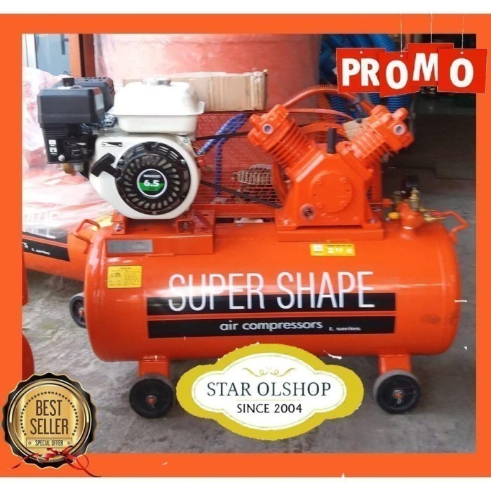 Laku Compressor Udara 1 Hp Super Shape Bensin Kompresor Angin Shark Puma