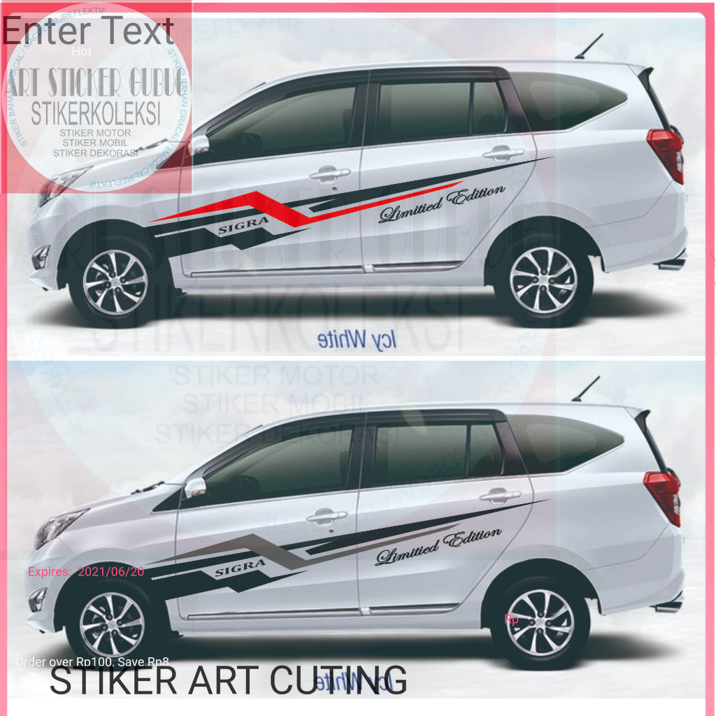 STIKER CUTTING MOBIL STRIPING LIS VARIASI STIKER MOBIL Stiker Mobil Calya hitam Terbaru Lis Aksesori