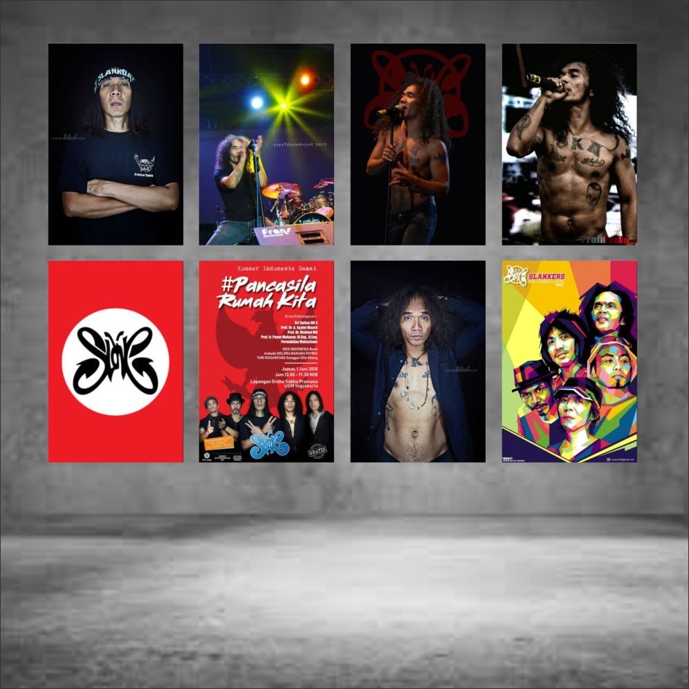 Poster Kayu 20X30 Hiasan Dinding Aesthetic Dekorasi Kamar gambar band slank Notsleep Store Pajangan 