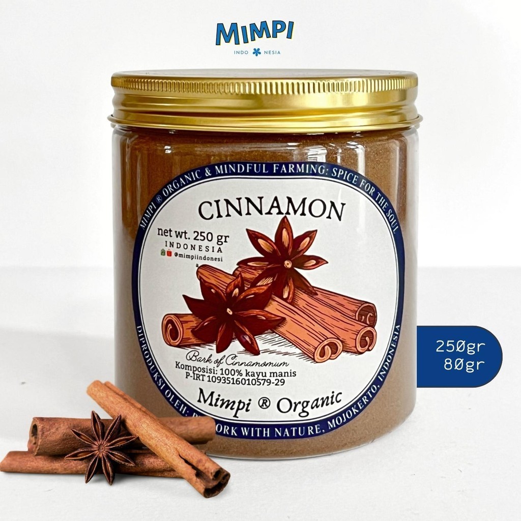 

CINNAMON 100% Kayu Manis Powder (Bebas Gula) - Mimpi Organic Food Indonesia