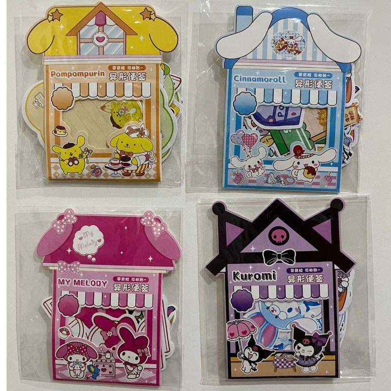 

Stiker Kastil Sanrio Memo Sticker Castle Cinamonrol Stiker Kuromi (1 saset isi 12 -16 stiker )