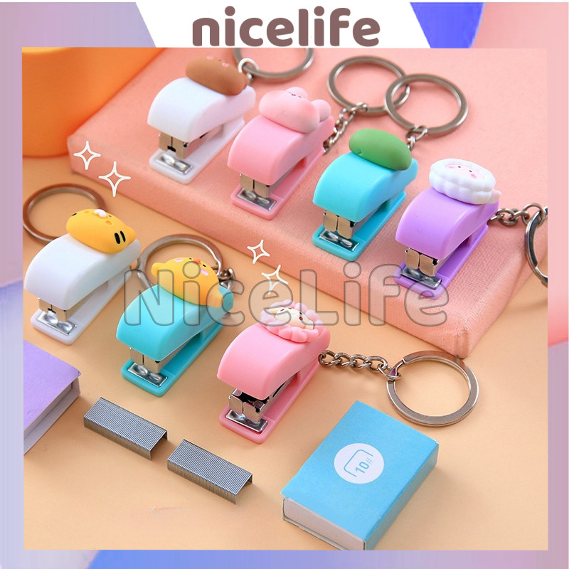 

Stapler Gantungan Kunci / Staples Lucu Kartun Mini Portabel Stapler / Staple Cute Set Stapler Mini / Stapler Kreatif School Supplies