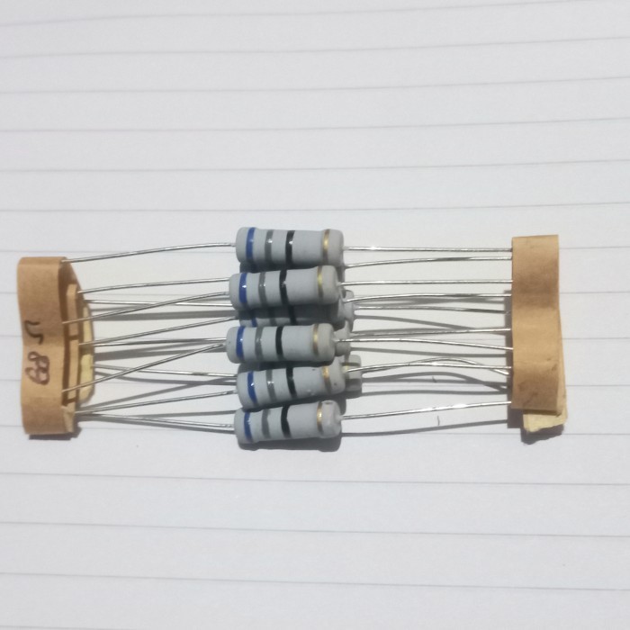 resistor R ORIGINAL TAIWAN 68r 2W 68 68ohm ohm 2watt 2 w watt WAT 2WAT F