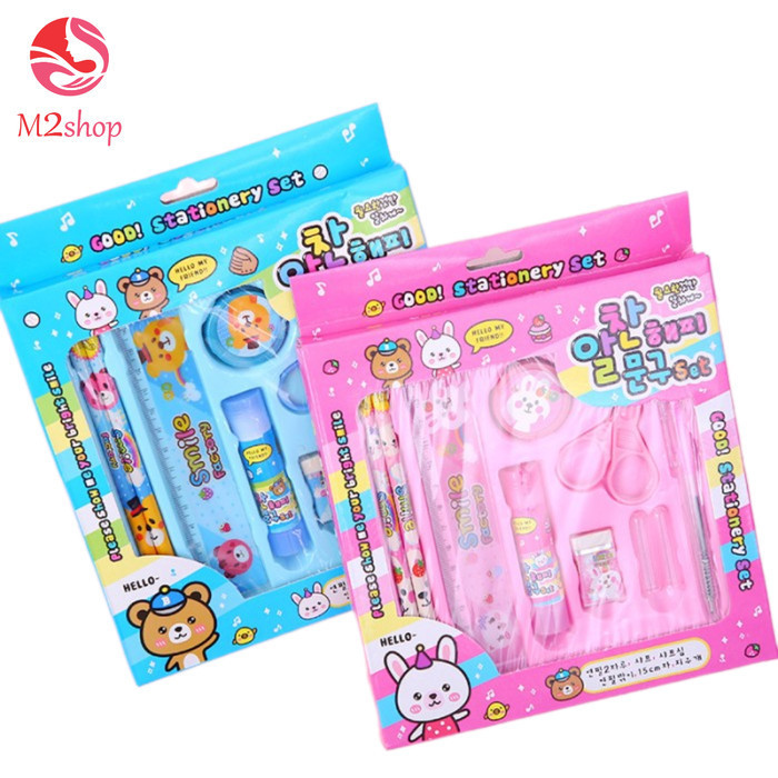 

Pensil Set 9in1 Mini Stationery Peralatan Menulis Anak Karakter Lucu